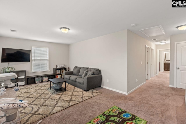 view of carpeted living room