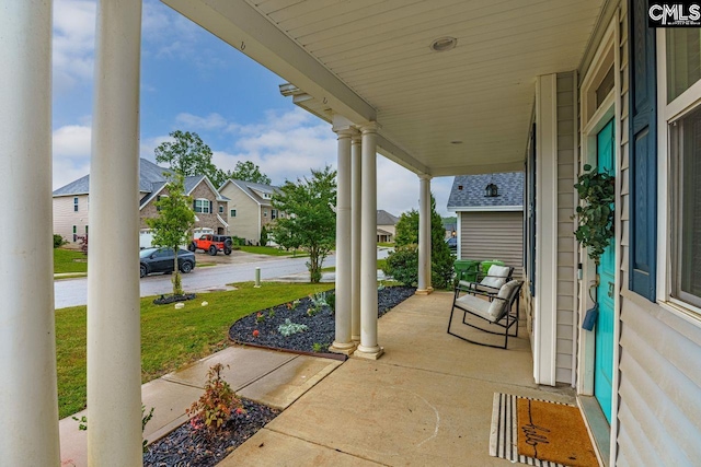 view of patio / terrace featuring covered porch