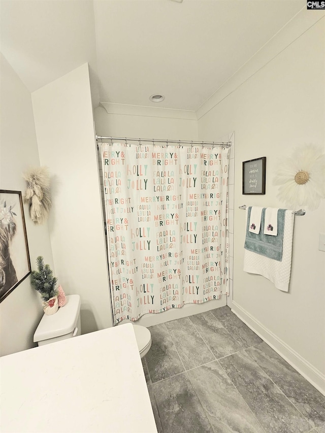 235 Clayborn Dr, Lexington, SC 29072 - bathroom featuring toilet and shower / bath combo with shower curtain