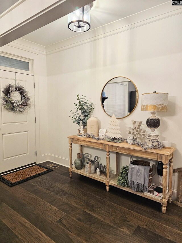 235 Clayborn Dr, Lexington, SC 29072 - entrance foyer with hardwood / wood-style floors and ornamental molding