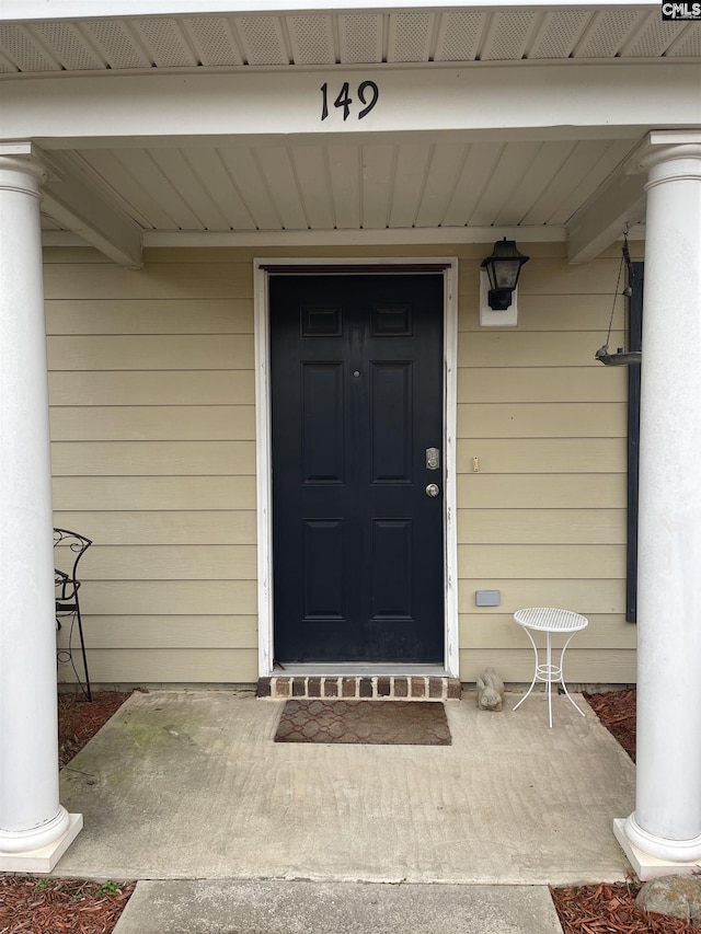 view of doorway to property