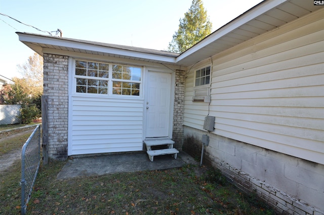 view of doorway to property