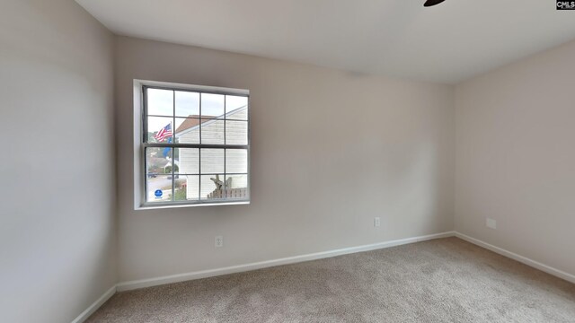 view of carpeted spare room