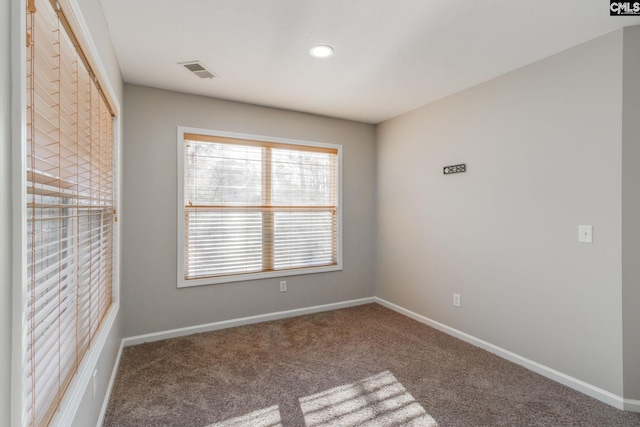 view of carpeted empty room