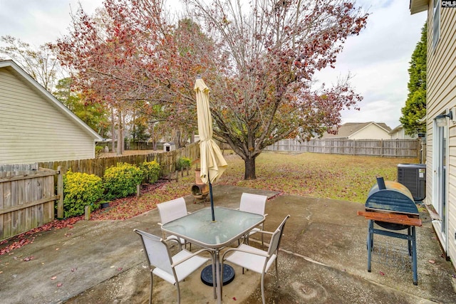 view of patio with central AC