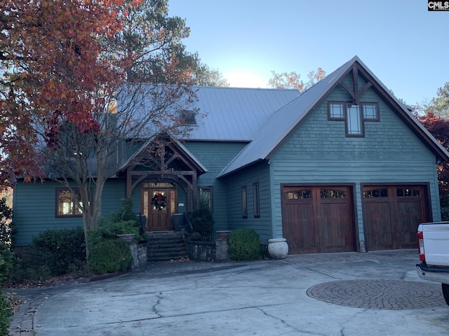 view of front of home featuring a garage