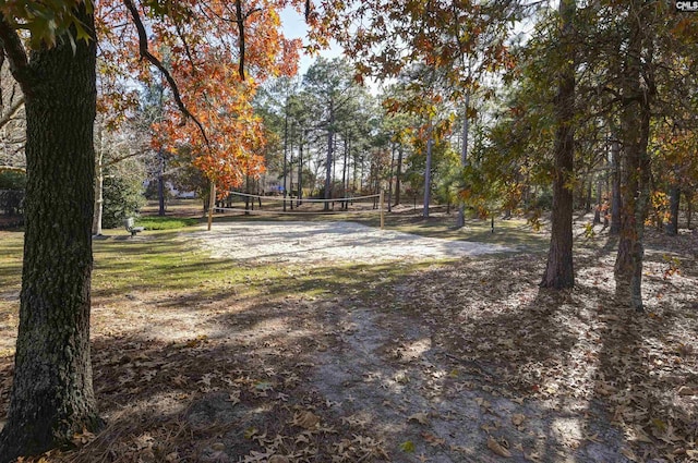 exterior space featuring volleyball court