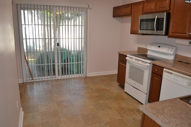 kitchen with white appliances