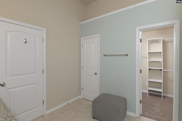 interior space with a spacious closet