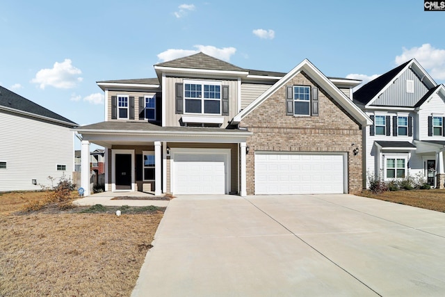 view of front facade with a garage