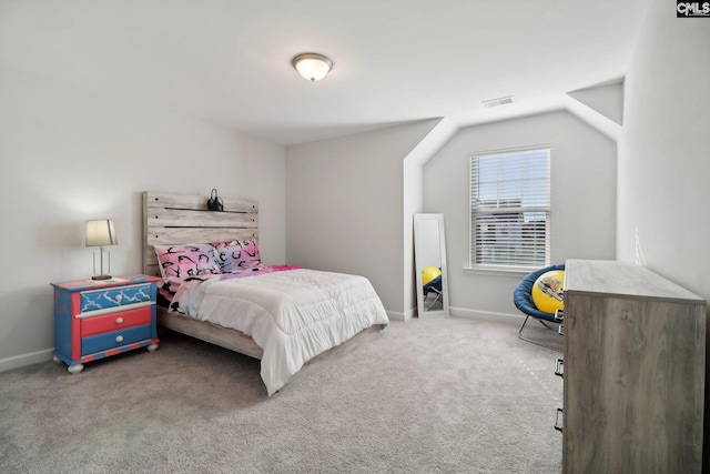 bedroom with carpet floors