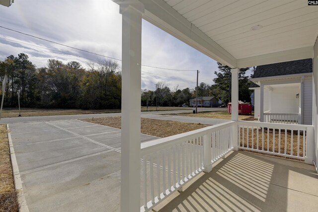 exterior space with covered porch