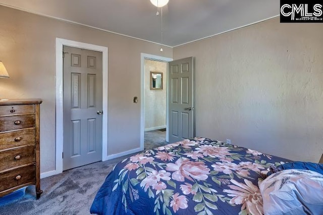 view of carpeted bedroom