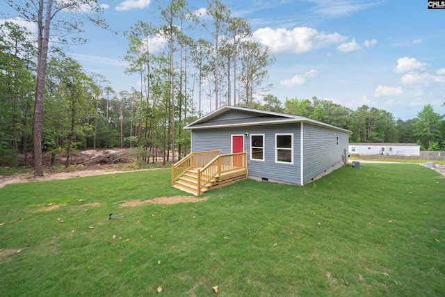 1758 Baughman Rd, Lugoff, SC 29078 - view of front of house with a front lawn and crawl space