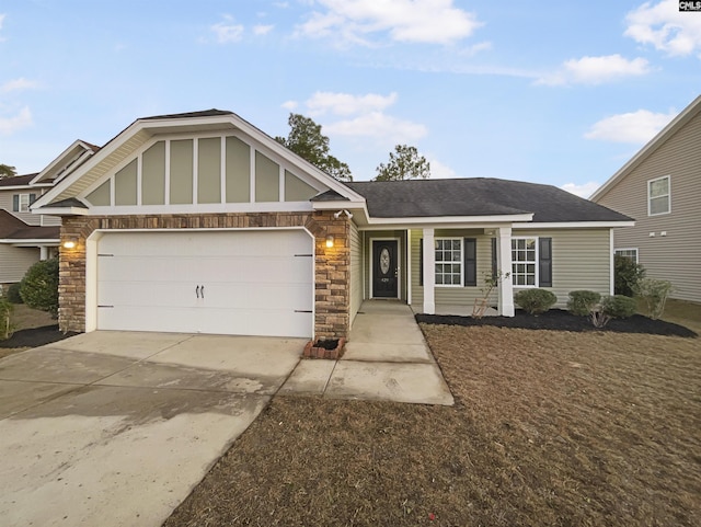 view of front of home featuring a garage