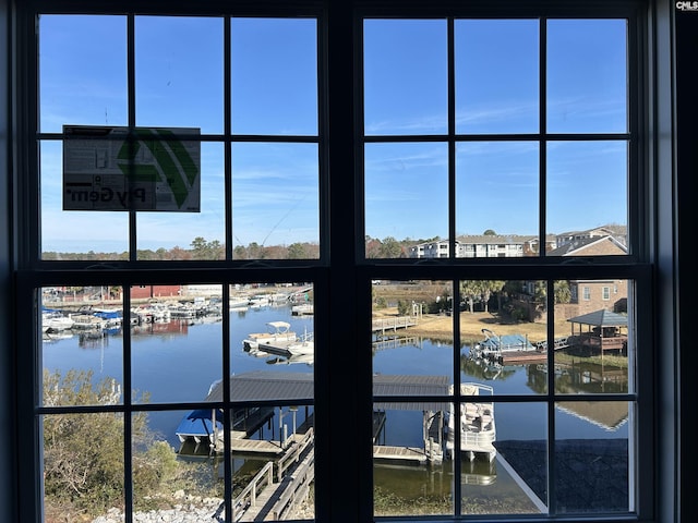 room details with a water view