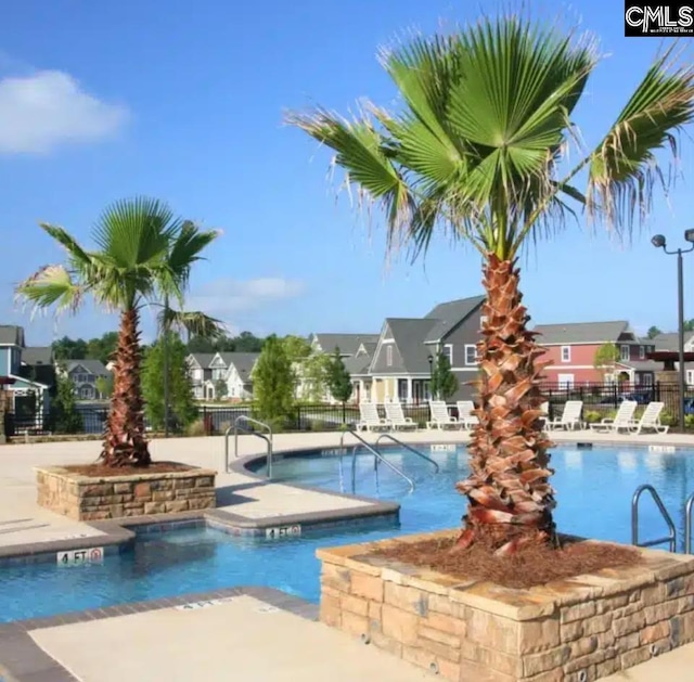 view of pool with a patio