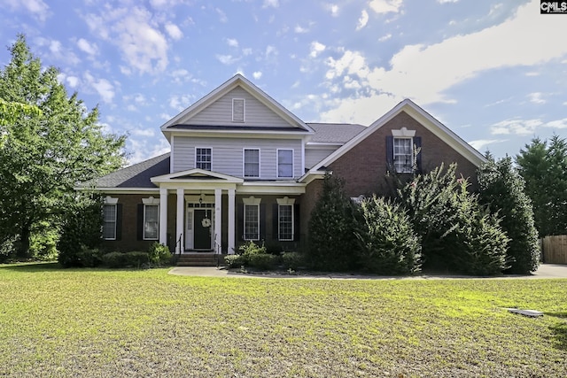 view of property with a front yard