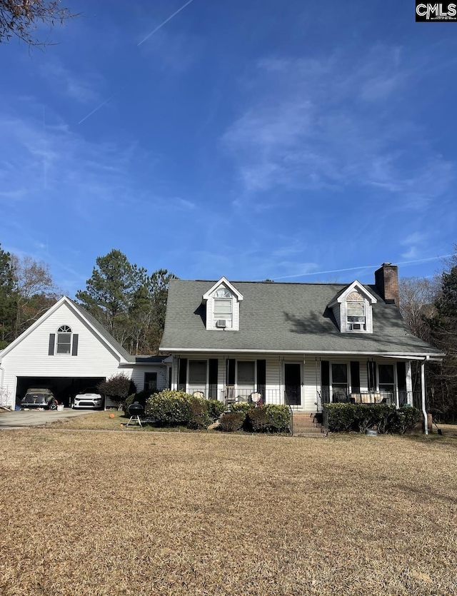 view of front of house with covered porch