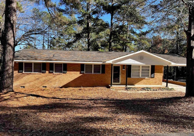 view of ranch-style home