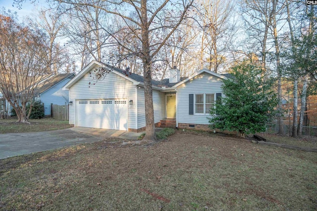 ranch-style home with a garage