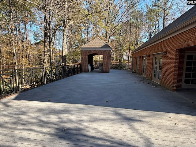 view of wooden deck