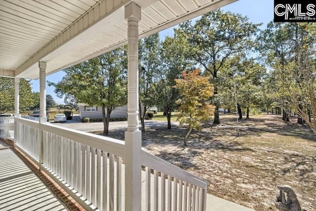 exterior space featuring a porch