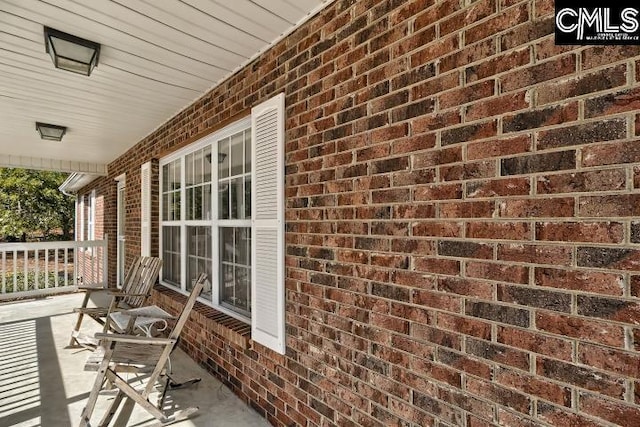 exterior space featuring covered porch