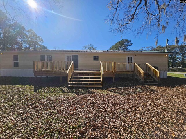 1611 Carolina Ln, Beaufort, SC 29906 - rear view of house with a deck