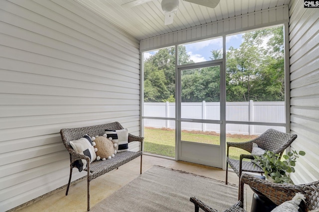 view of sunroom