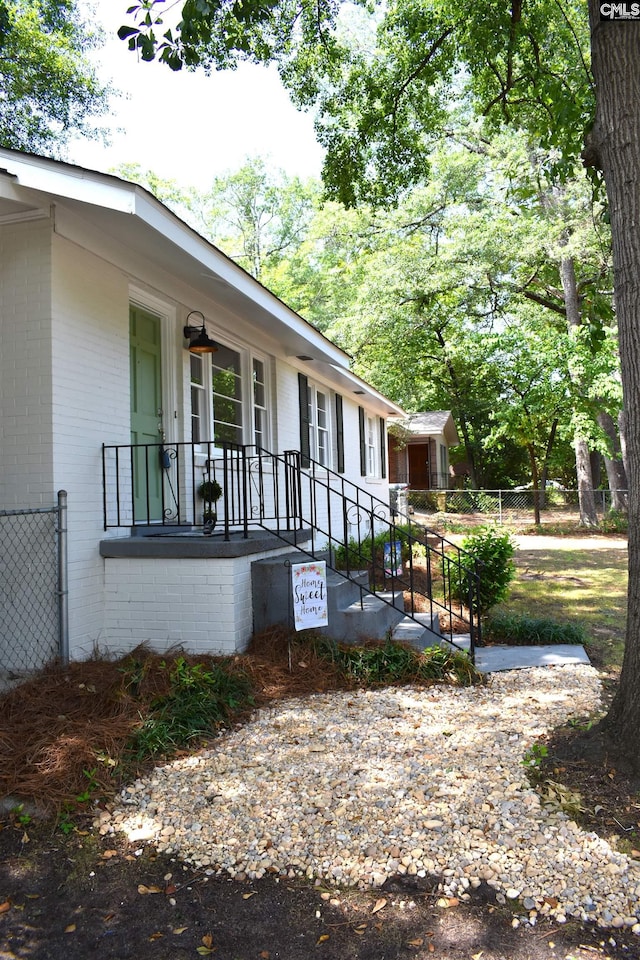 view of home's exterior