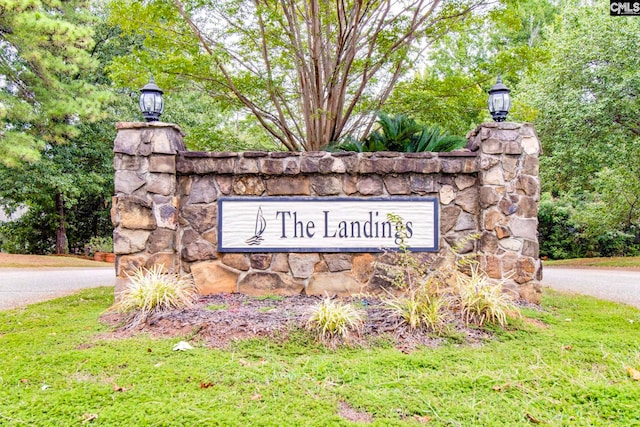 view of community sign