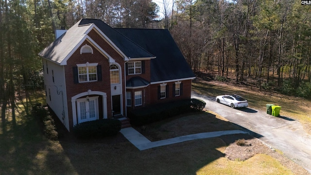 view of front of property with french doors