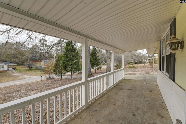 view of patio with a porch