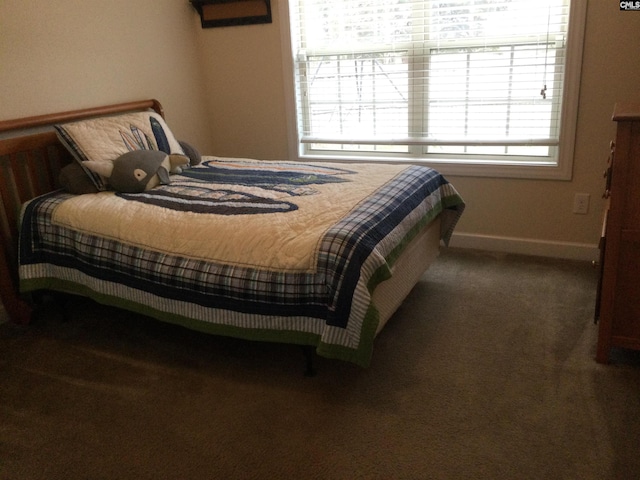 view of carpeted bedroom