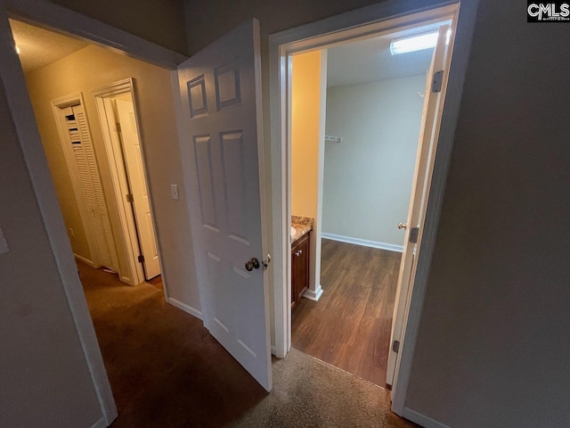 corridor featuring carpet floors