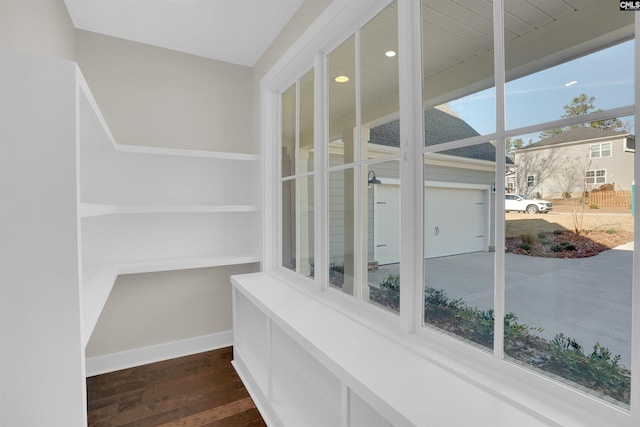 interior space featuring hardwood / wood-style flooring