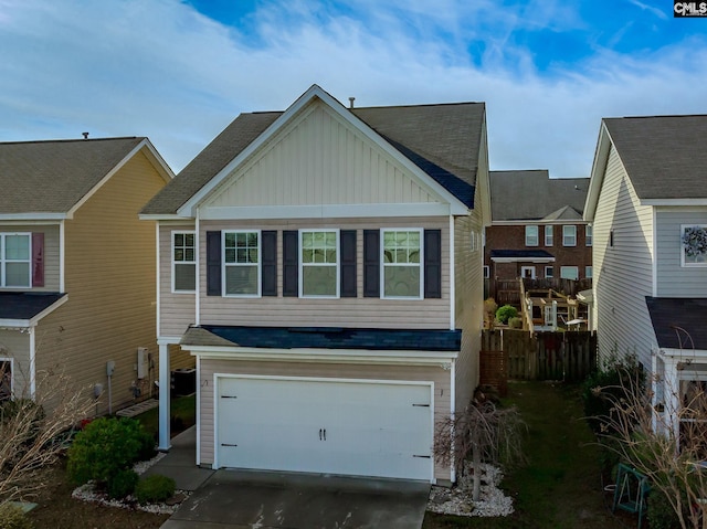 view of front of house featuring a garage