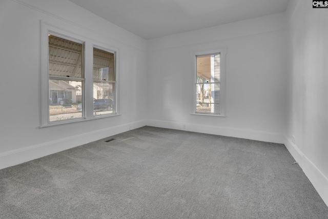 spare room featuring carpet flooring