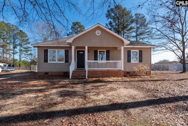 bungalow-style house with covered porch