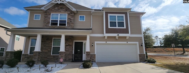 craftsman-style house featuring a garage