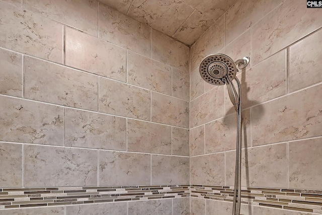 details with tiled shower