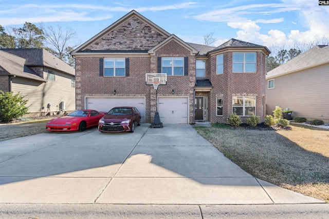 view of front facade featuring a garage