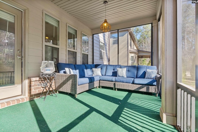 view of sunroom / solarium