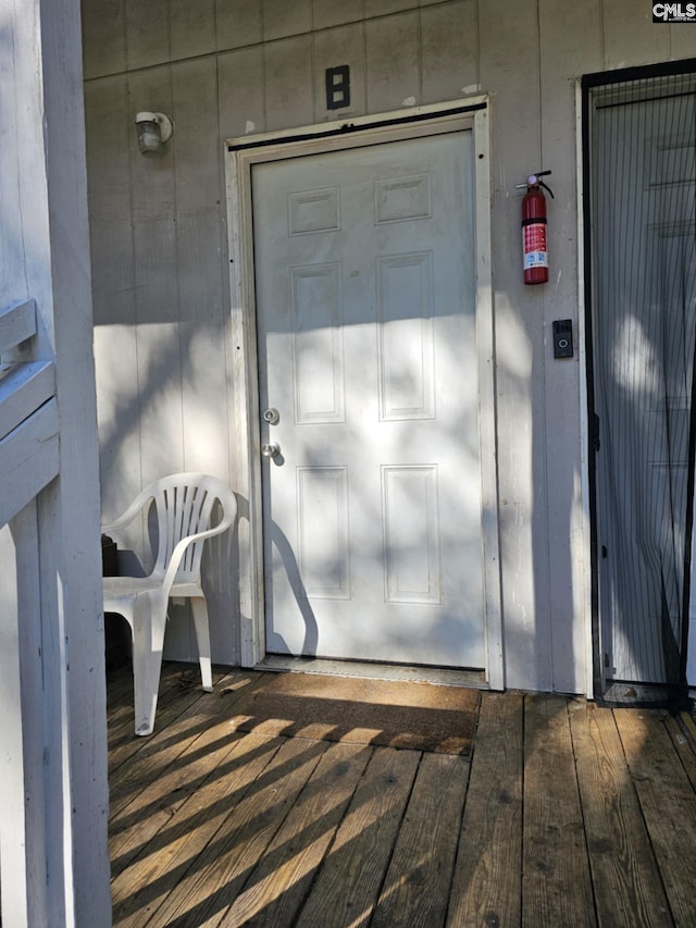 view of doorway to property