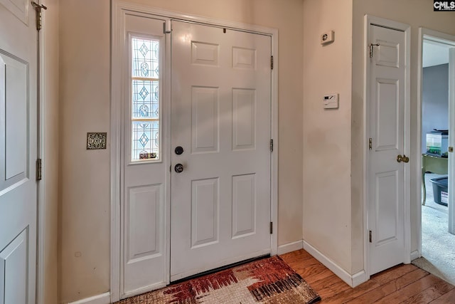 entrance foyer featuring light hardwood / wood-style floors