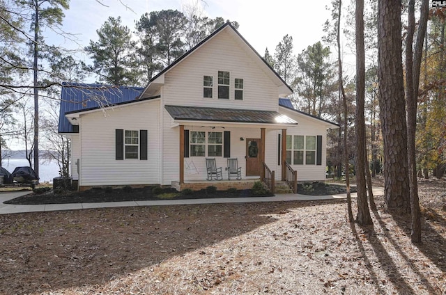 view of front of property with a porch