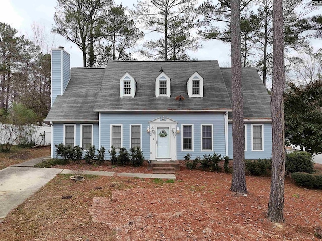 view of cape cod home