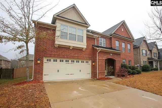 view of front of house featuring a garage