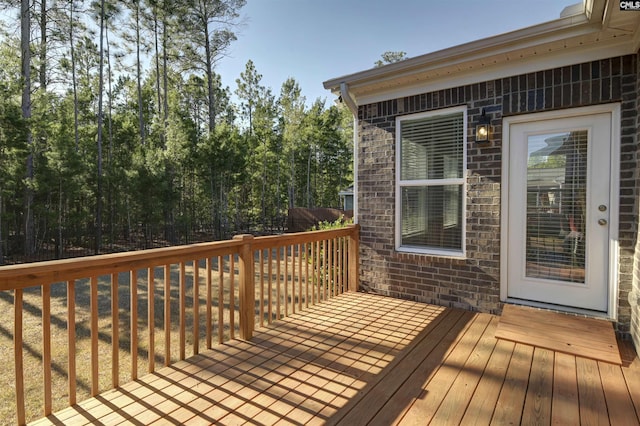 view of wooden deck